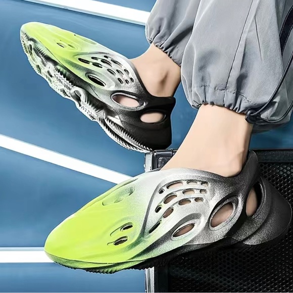 EVA Foam Runner RNNR Clog Slipper Slip-On Unbranded MX Ombré Lime/Onyx/Bone Mens - Picture 3 of 3